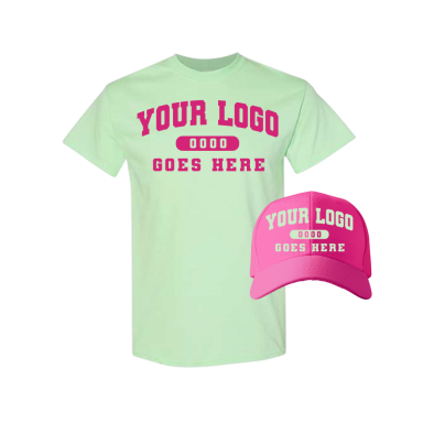 Combo GJK004 Hot Pink / Mint Green Tee